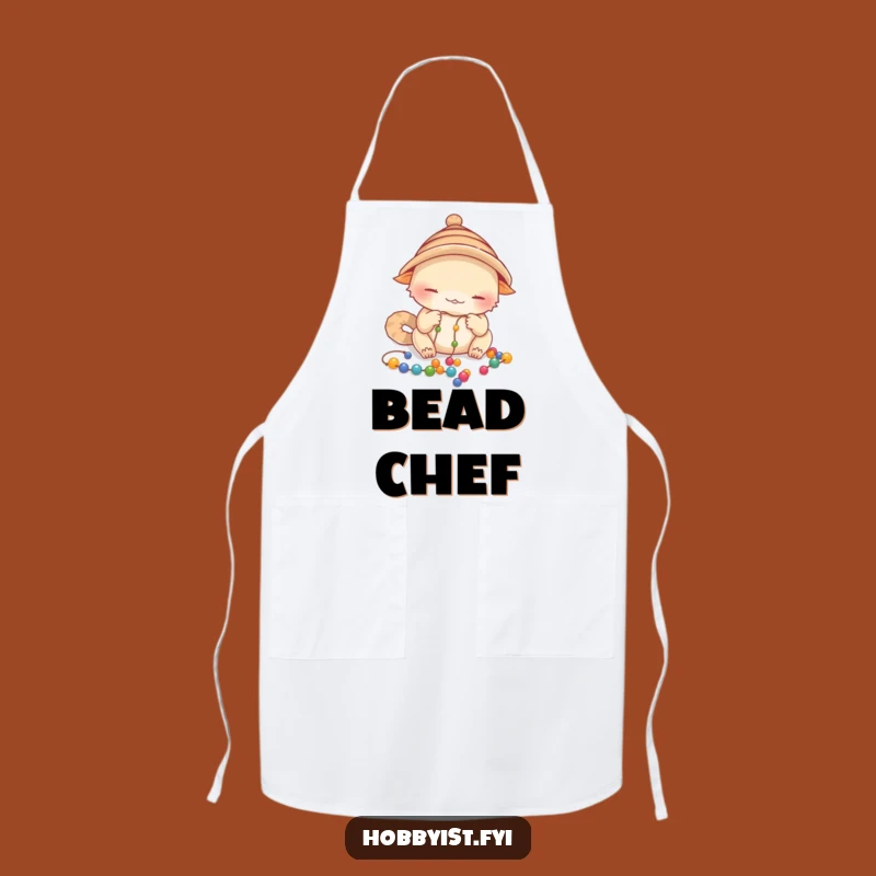 Funny Focused Creature Apron: Beading Project Funny Gift for Makers