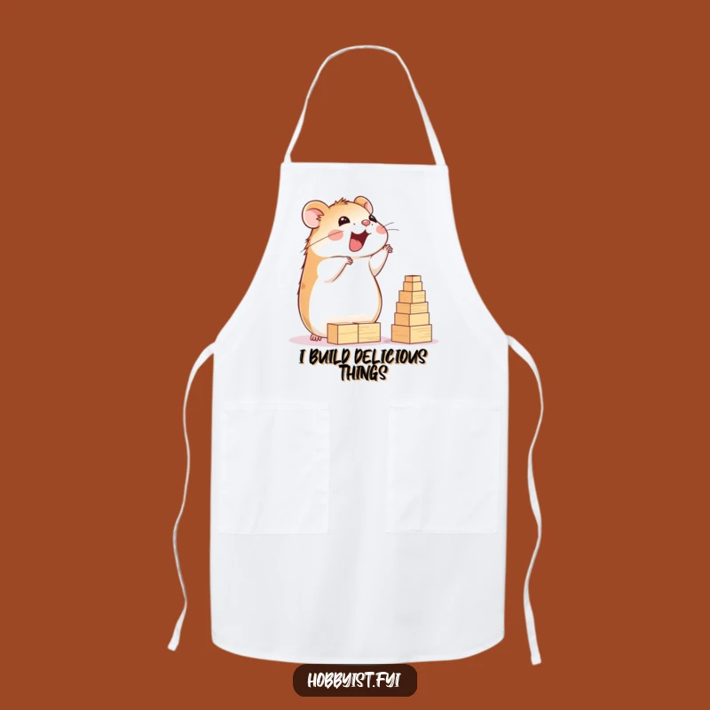 Funny Hamster Construction Apron: Build Fun in the Kitchen, Hilarious Gift!