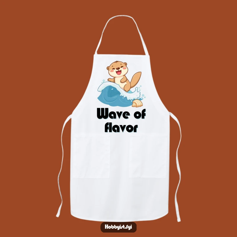 Funny Otter Wave Chef Apron - Culinary Fun for Seafood Lovers