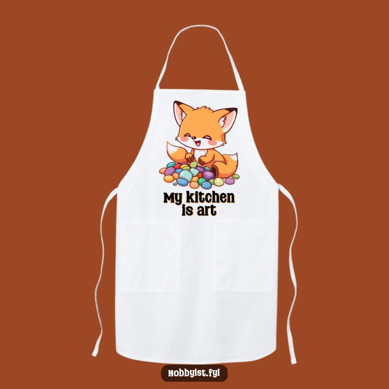 Funny Fox Artist Apron: Keep Clean While Creating Masterpieces, Hilarious Gift!