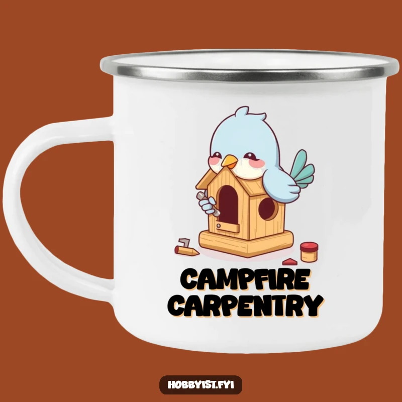Funny Birdhouse Builder Camping Mug: Adventure and Construction