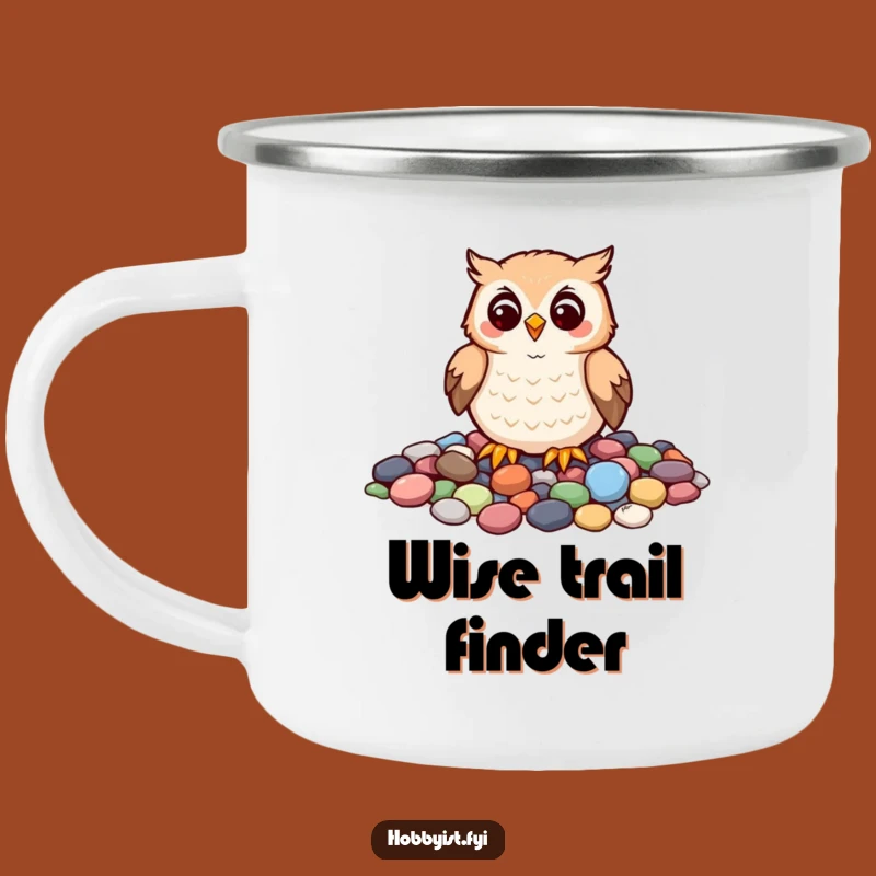 Funny Owl Mosaic Camping Mug: Artistic Outdoor Cup for Creative Sips