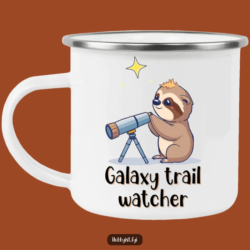 Funny Sloth Telescope Star Camping Mug: Hilarious Gift for Outdoor Astronomers