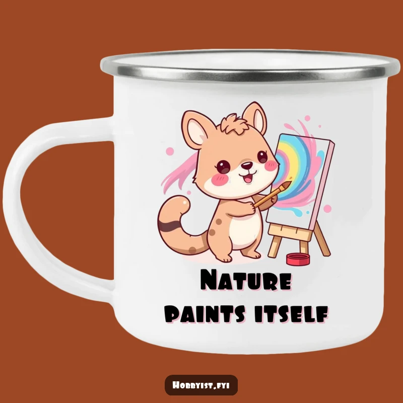 Funny Artist Animal Camping Mug: Fuel Your Adventures with Art