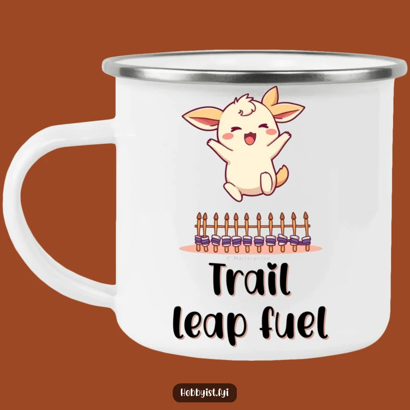 Funny Leaping Creature Camping Mug: Outdoor Knitting Jump Funny Gift