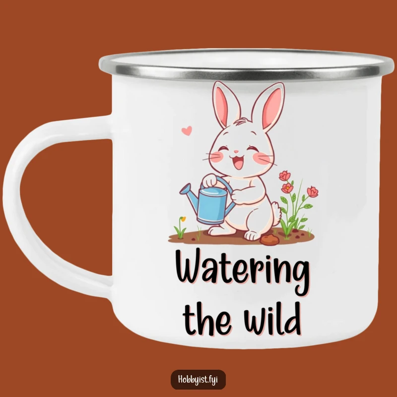Funny Gardening Rabbit Camping Mug: Durable & Hilarious Outdoor Drinkware, Perfect Funny Gift