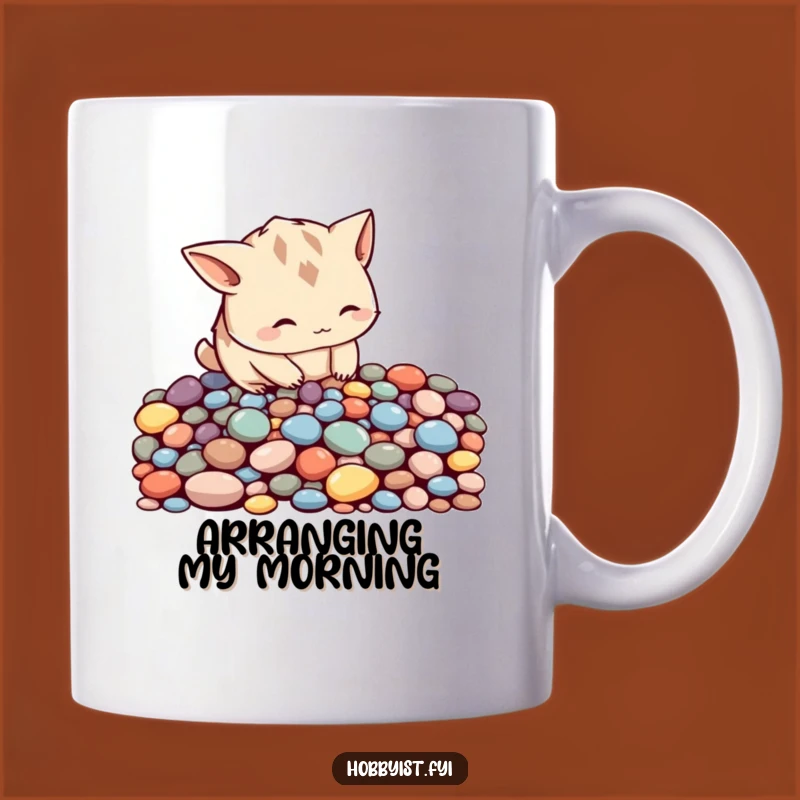 Funny Pebble Arranger Creature Mug - Curious & Creative Gift