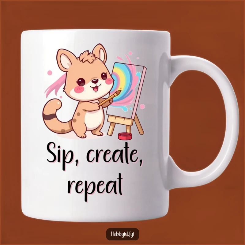 Funny Artist Animal Mug: Creative and Hilarious Gift for Art Lovers