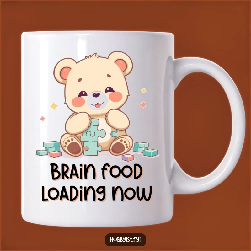Funny Bear Cub Puzzle Master Mug - Hilarious Whimsical Character Gift