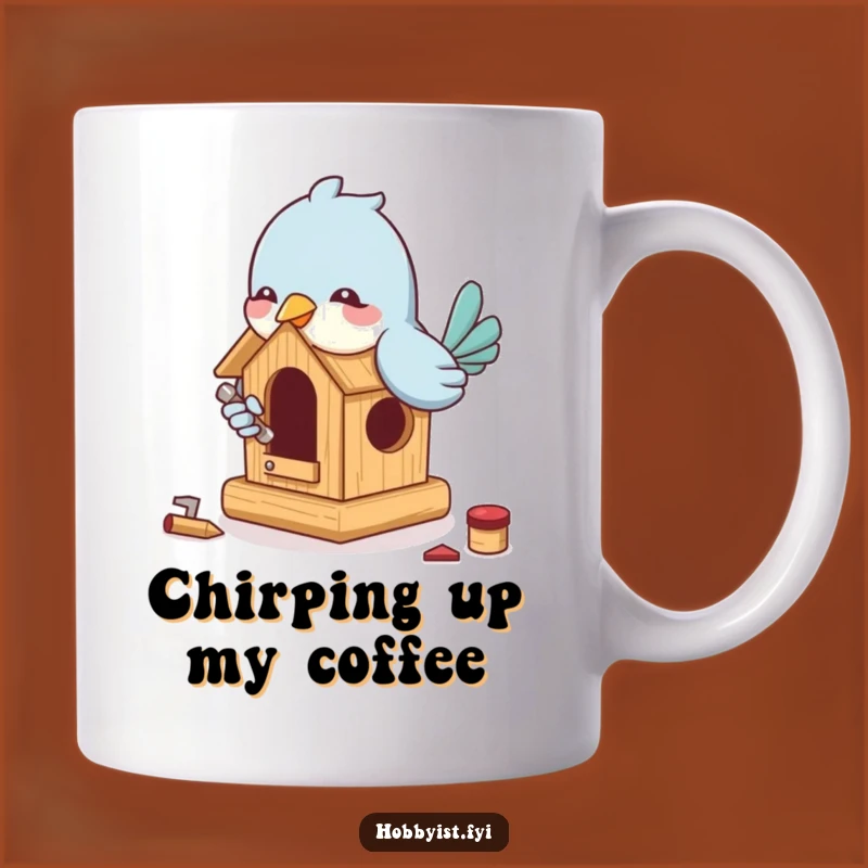 Funny Bird Building Mug: Hilarious Gift for DIY Enthusiasts