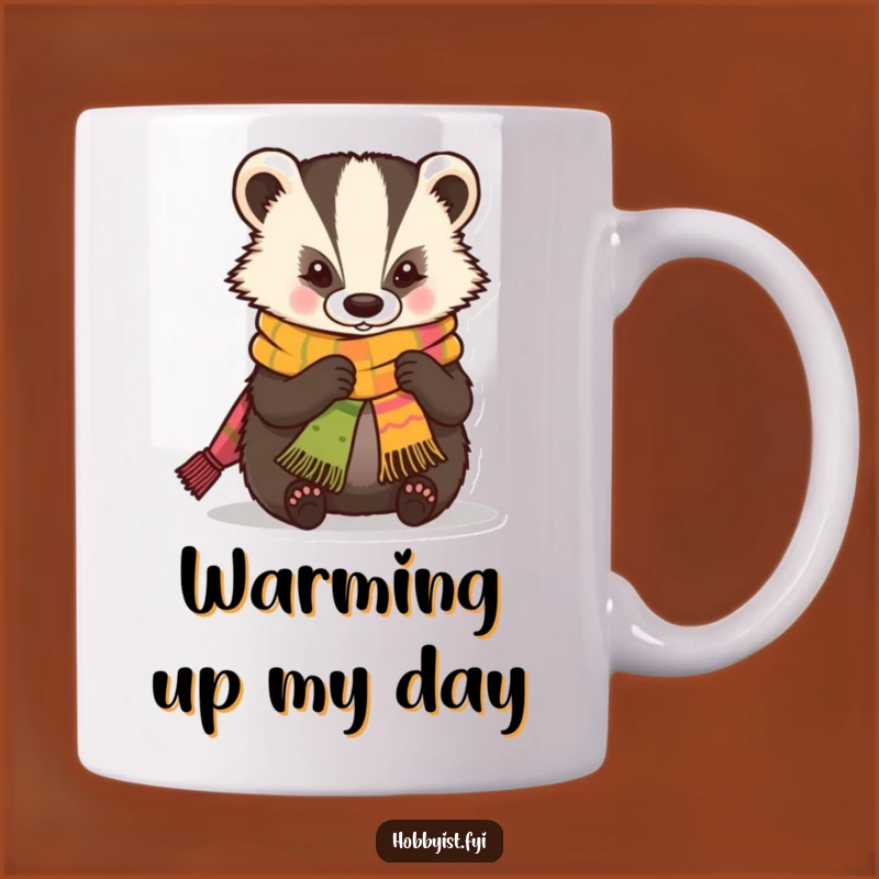 Funny Kawaii Badger Knitter Mug: Skilled Crafter, Perfect Funny Gift for Knitters