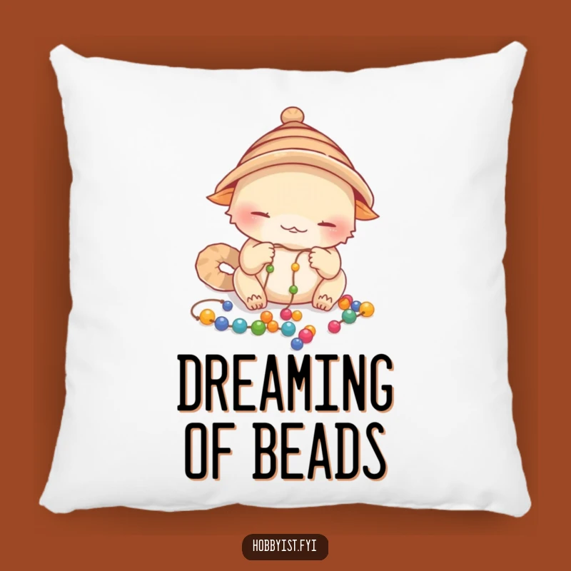 Funny Focused Creature Pillow: Cozy Beading Thread Funny Gift Cushion