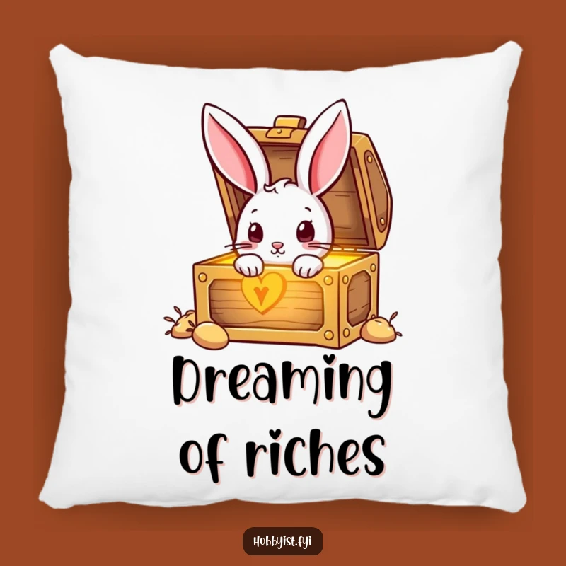 Funny Rabbit Treasure Pillow: Cozy Up with Cute and Hilarious Adventure!