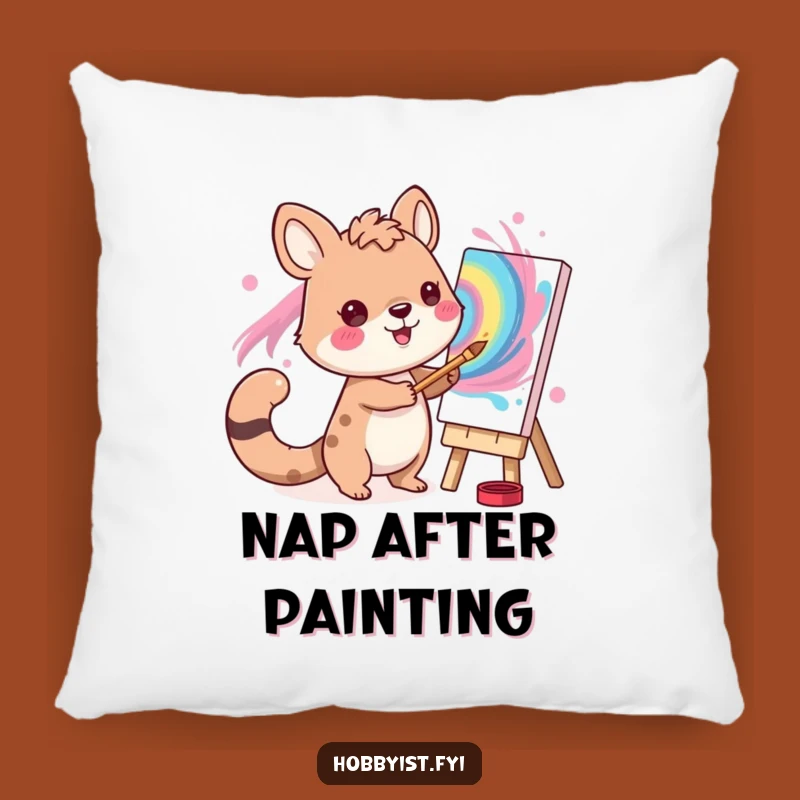 Funny Artist Animal Pillow: Cozy Comfort for Your Creative Nook
