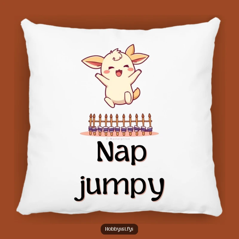Funny Leaping Creature Pillow: Cozy Ears Knitting Jump Funny Gift Cushion