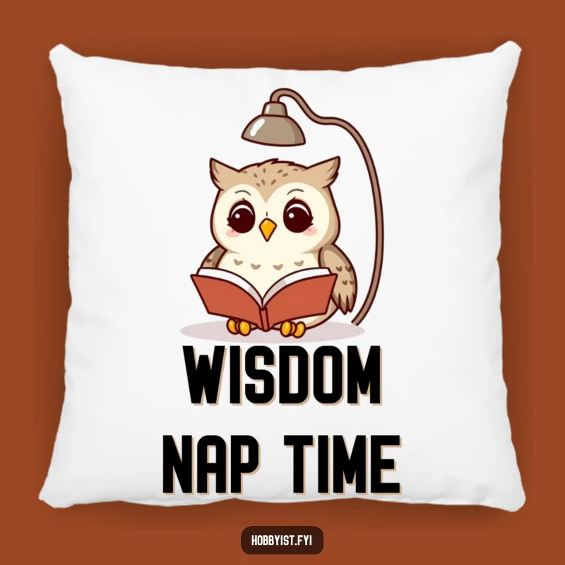 Funny Owl Reading Pillow - Cozy Cushion for Literary Comfort