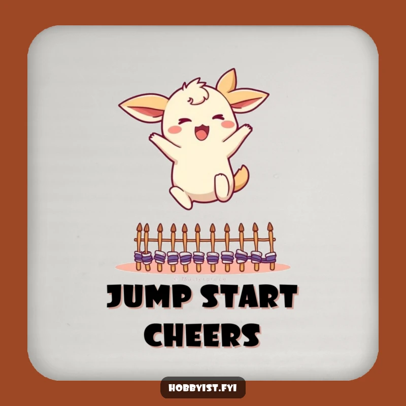 Funny Leaping Creature Coaster: Knitting Jump Protection Funny Gift