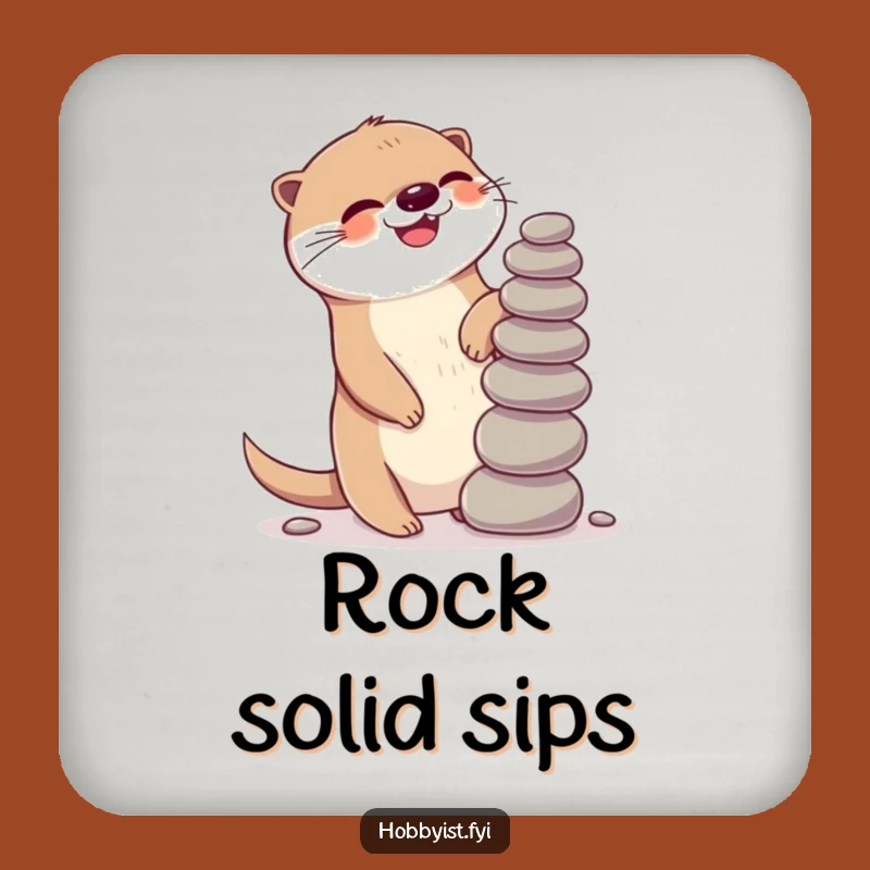 Funny Kawaii Otter Coaster: Giggling Balance, Playful Table Gift