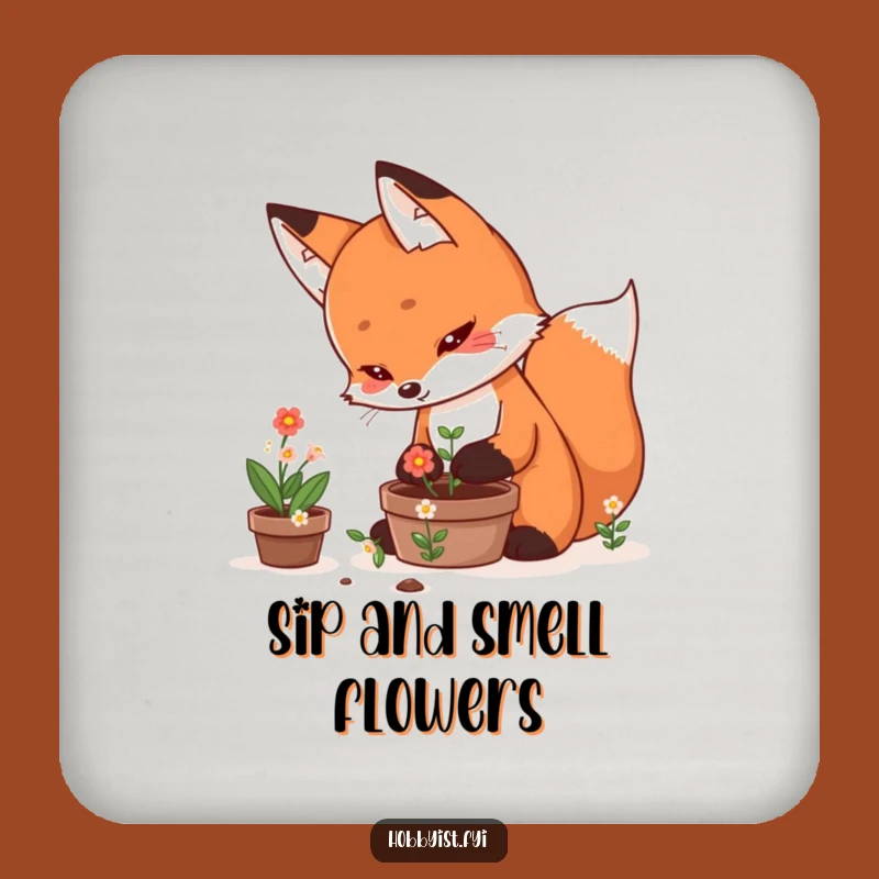 Funny Fox Coaster: Protect Surfaces with Garden Art, Perfect Small Funny Gift
