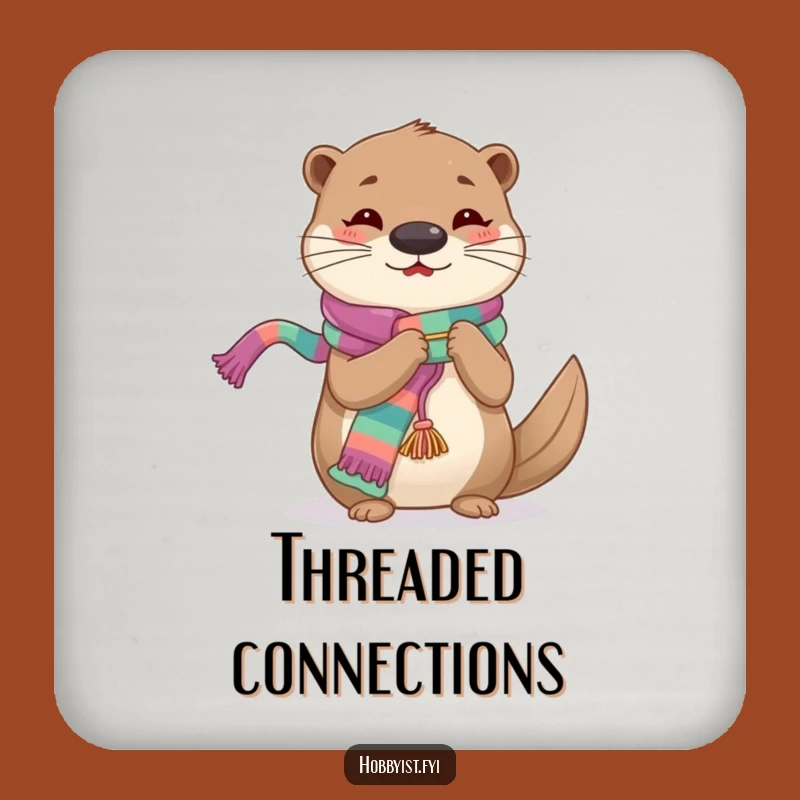 Funny Knitting Otter Coasters: Protect Tables with Cozy Crafty Charm