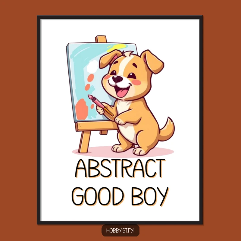 Funny Dog Painting Poster: Add Artistic Flair to Your Walls