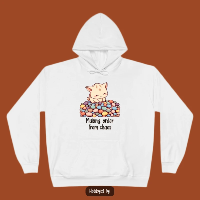 Cozy Funny Pebble Arranger Hoodie - Warm & Whimsical Detail Gift