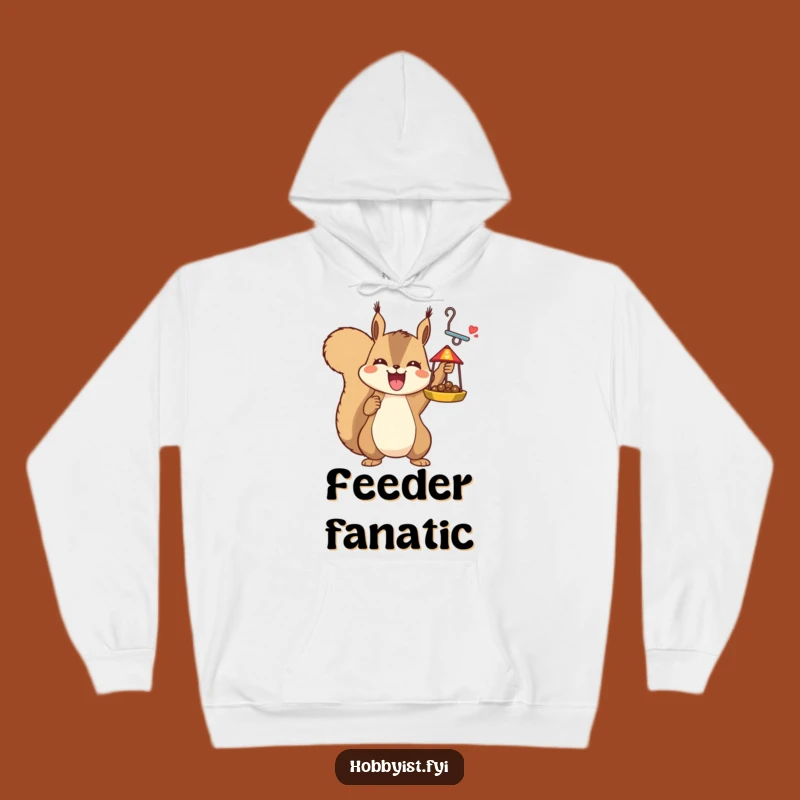 Funny Squirrel Bird Feeder Hoodie: Cozy Up with Triumphant, Comedic Warmth!