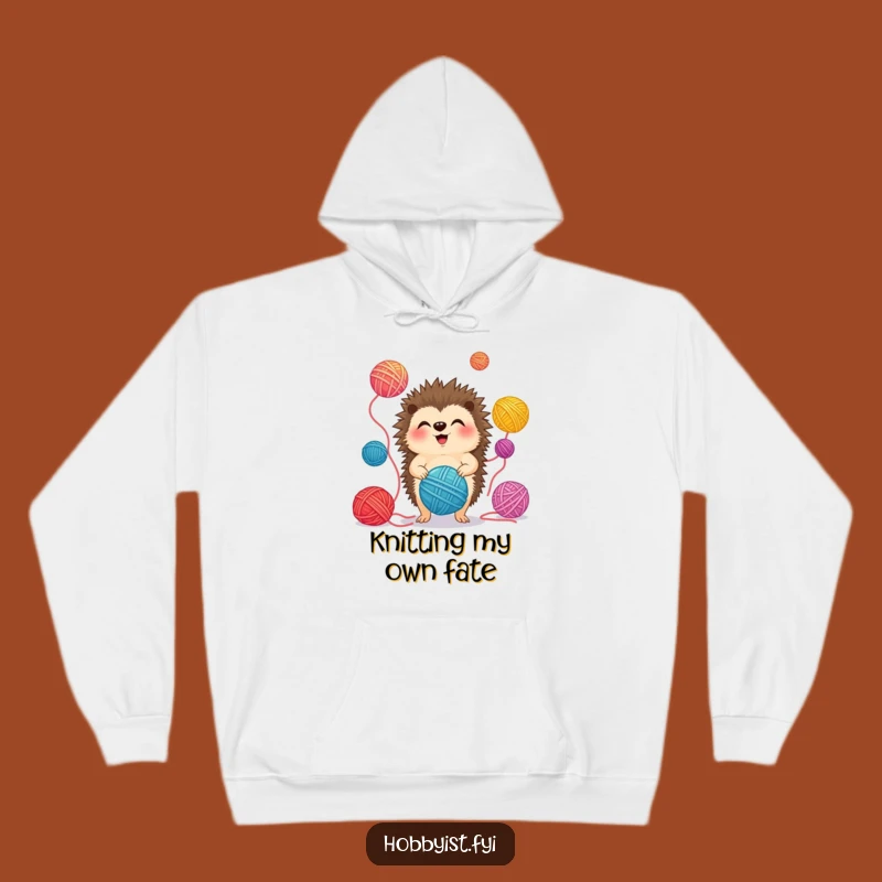Funny Hedgehog Juggling Hoodie: Cozy Up with a Giggling Yarn Master, Ideal Gift