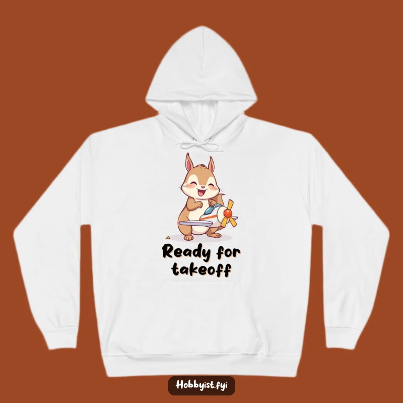 Funny Kawaii Squirrel Hoodie: Cozy Builder Vibes, The Ultimate Funny Gift for Hobbyists