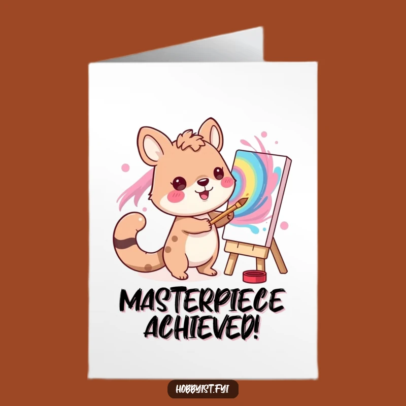 Free Printable Congrats Card: Animal Artist Creation - Inspiring Downloadable Gift