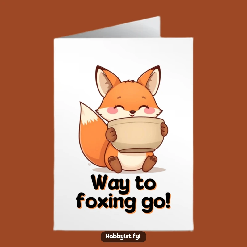Free Printable Congrats Card: Foxs Artistic Achievement, Funny Downloadable Gift