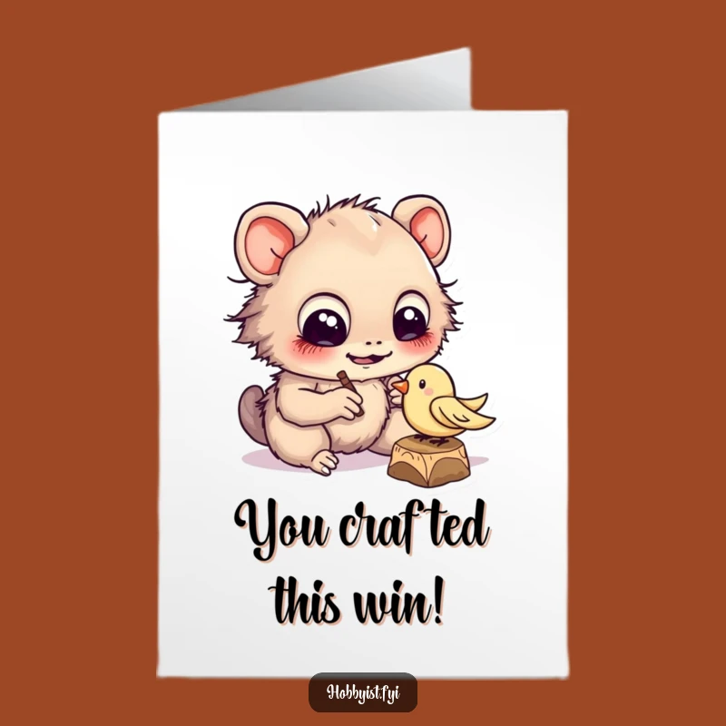 Free Printable Congrats Card: Creature's Masterpiece - Funny Downloadable Art