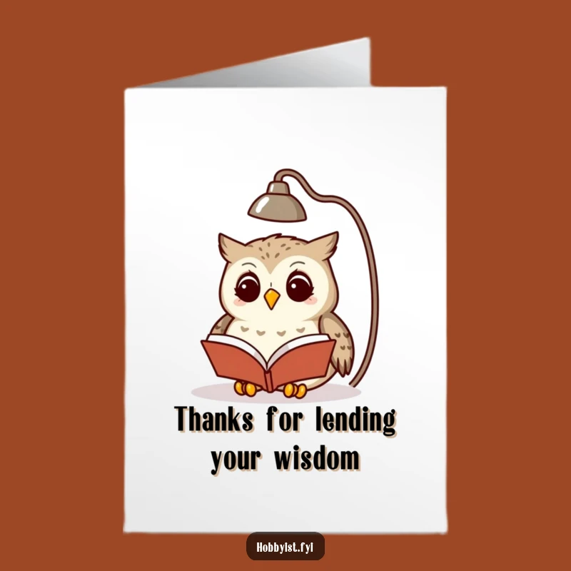 Free Printable Thank You Owl Reading Card - Grateful & Funny Downloadable Gift