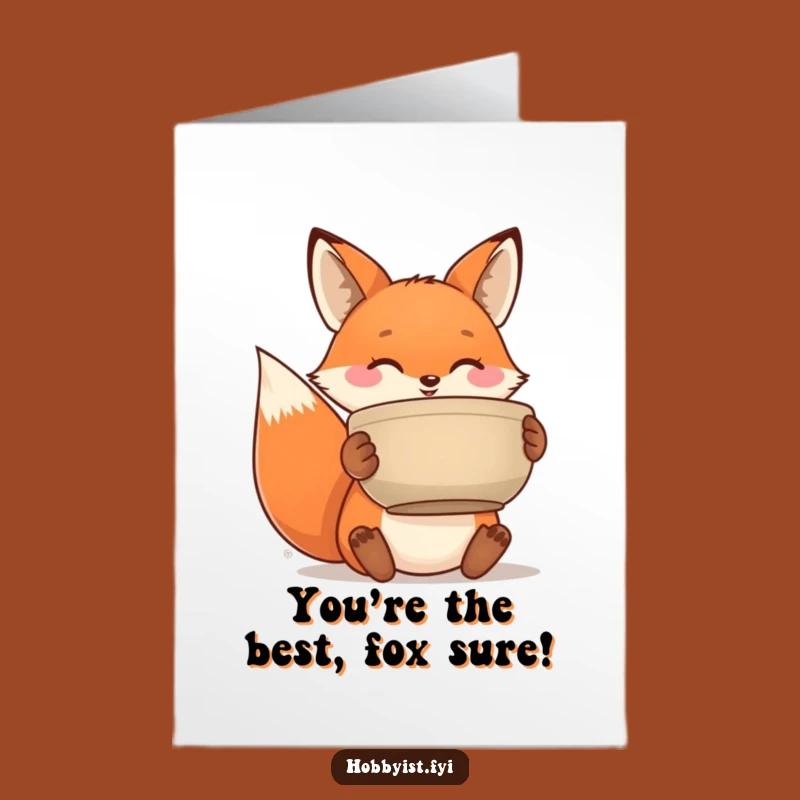 Free Printable Thank You Card: Foxs Grateful Creation, Funny Downloadable Gift