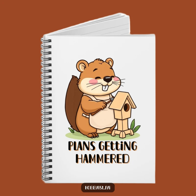 Funny Beaver Builder Notebook: Jot Down Your Project Plans