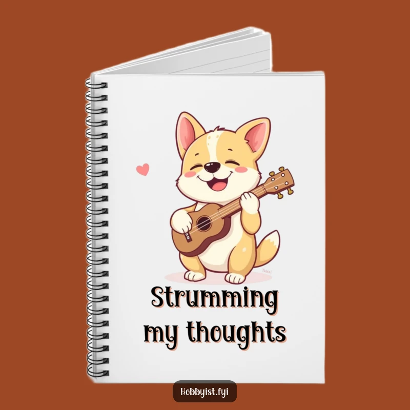 Funny Dog Ukulele Notebook: Cheerful Pup Journal for Musical Ideas