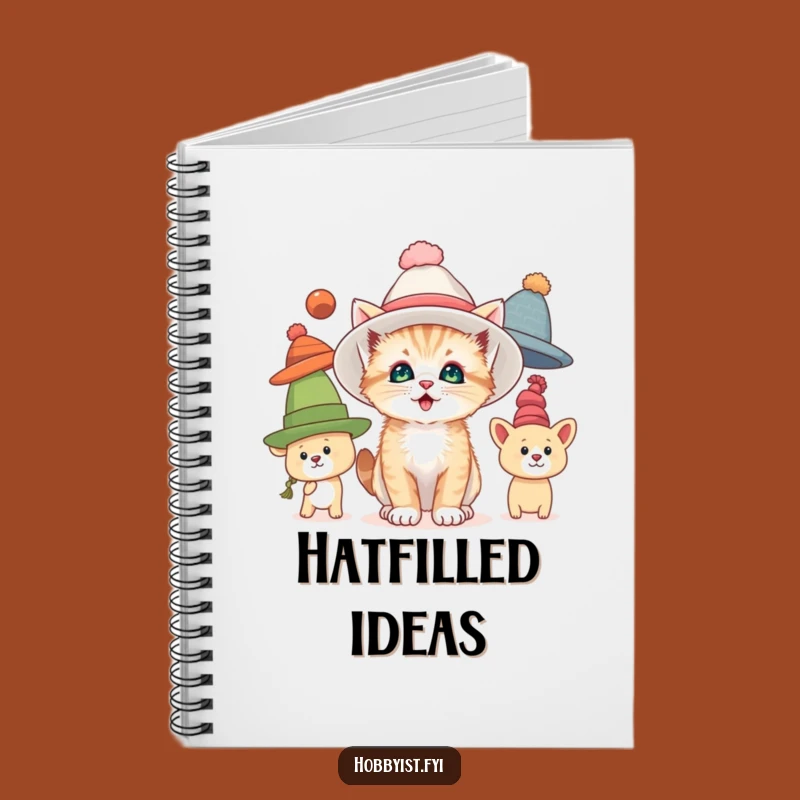 Funny Kitten Hat Notebook: Cute Cat Journal for Fashionable Ideas