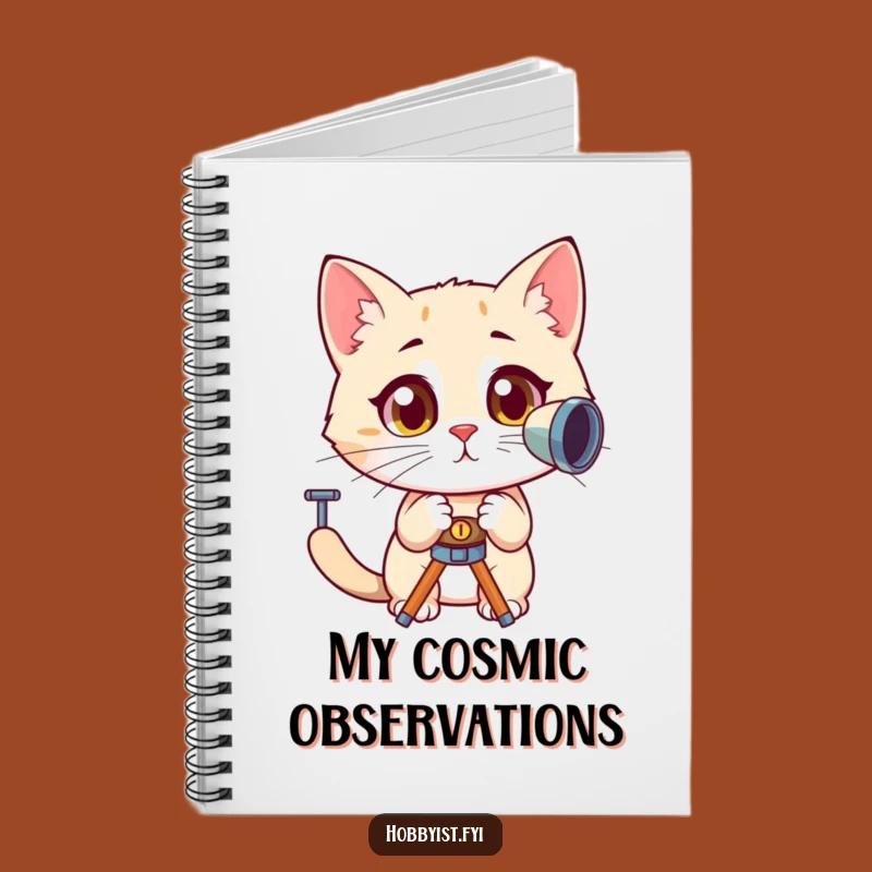 Funny Cat Telescope Notebook: Journal Your Discoveries with this Kitty, Perfect Gift
