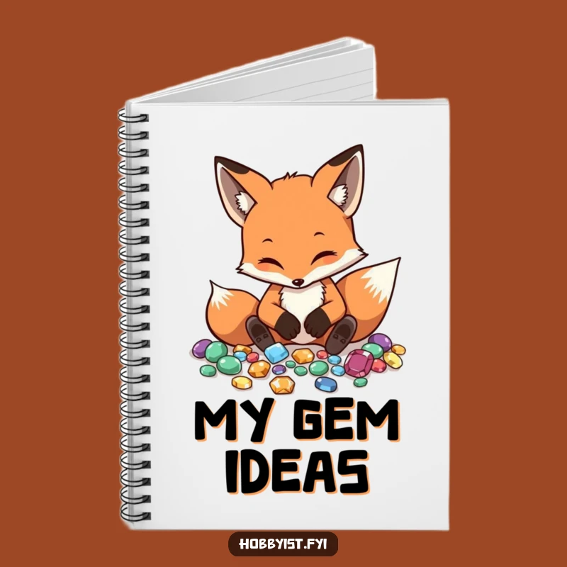 Funny Fox Gemstone Collector Notebook - Jot Down Precious Ideas