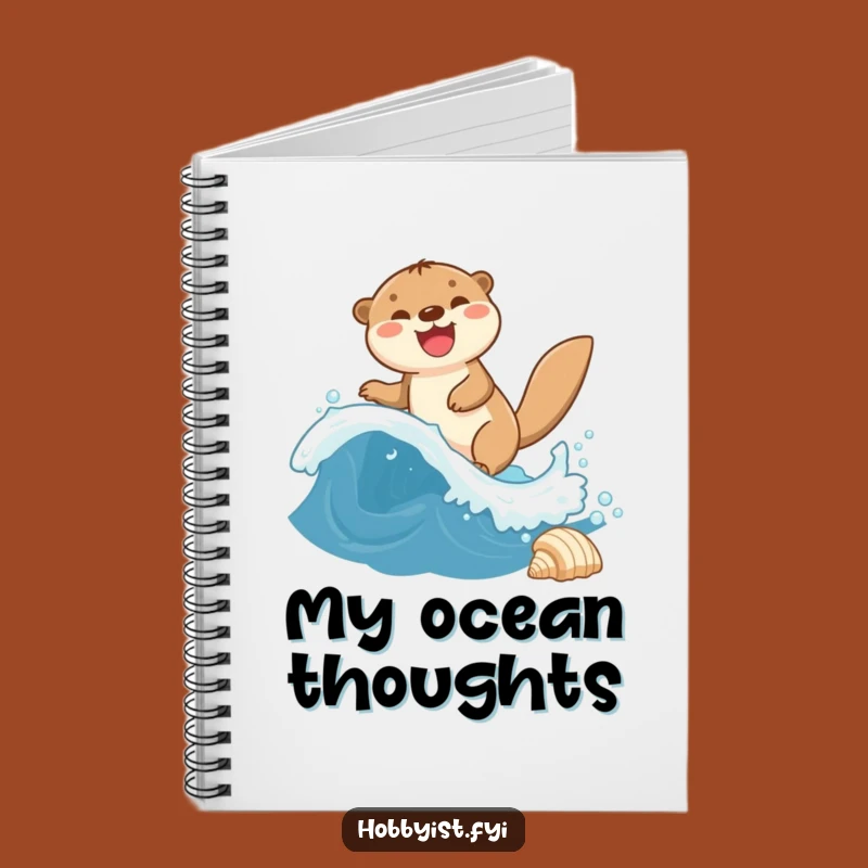 Funny Otter Wave Rider Notebook - Jot Down Joyful Ideas