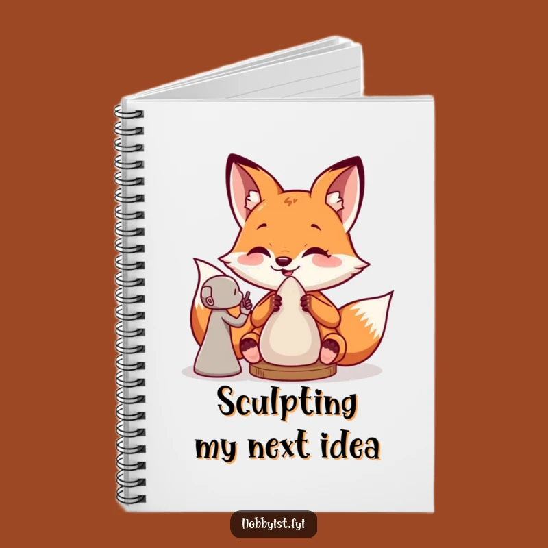 Funny Fox Sculptor Notebook: Giddy Artist's Journal, Perfect Humorous Stationery Gift