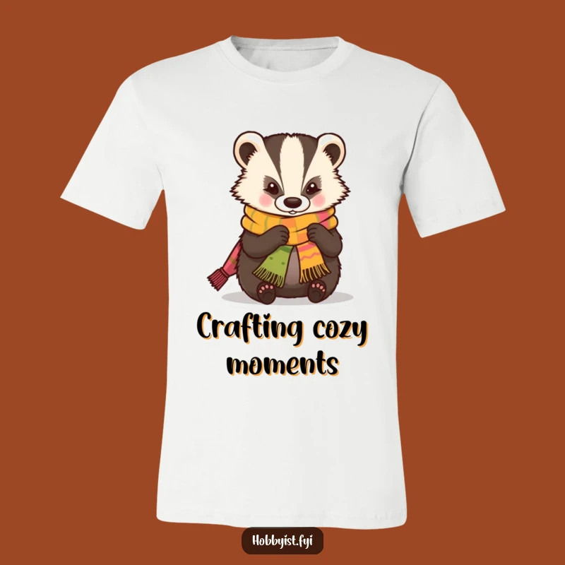 Funny Badger Knit Shirt: Skilled Kawaii Crafter, Unique Funny Gift for Sewists