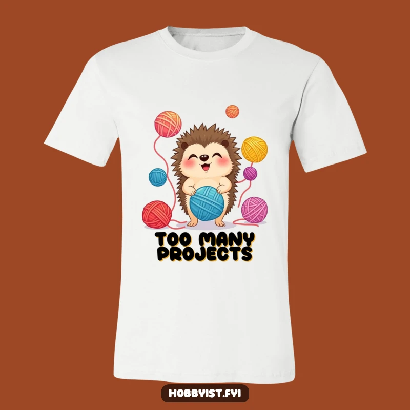 Funny Hedgehog Juggling T-Shirt: Giggling Yarn Ball Master, Playful Tee, Great Gift