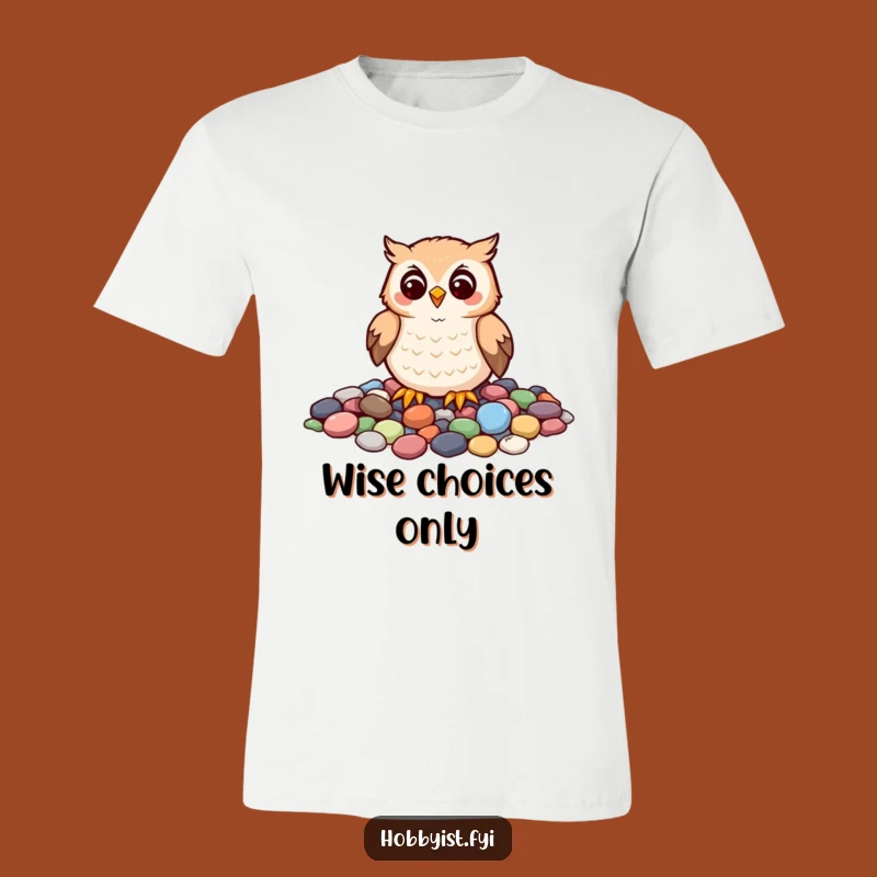 Funny Owl Mosaic T-Shirt: Artistic Character Tee for Creative Souls