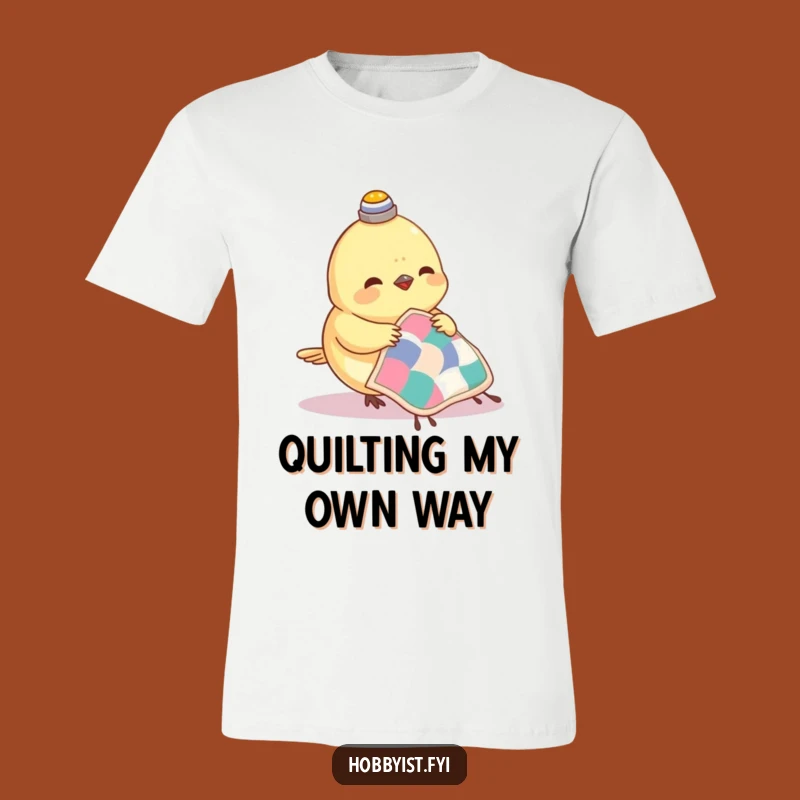 Funny Sewing Bird T-Shirt - Tiny Quilt Maker, Great Funny Gift