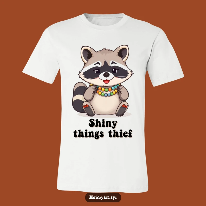 Funny Raccoon Bead Necklace T-Shirt: Hilarious Gift for Crafters