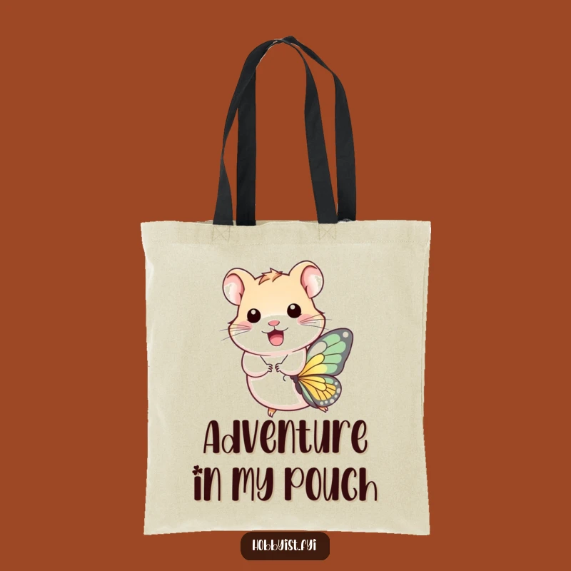 Funny Hamster Butterfly Tote Bag - Whimsical & Practical, Ideal Funny Gift