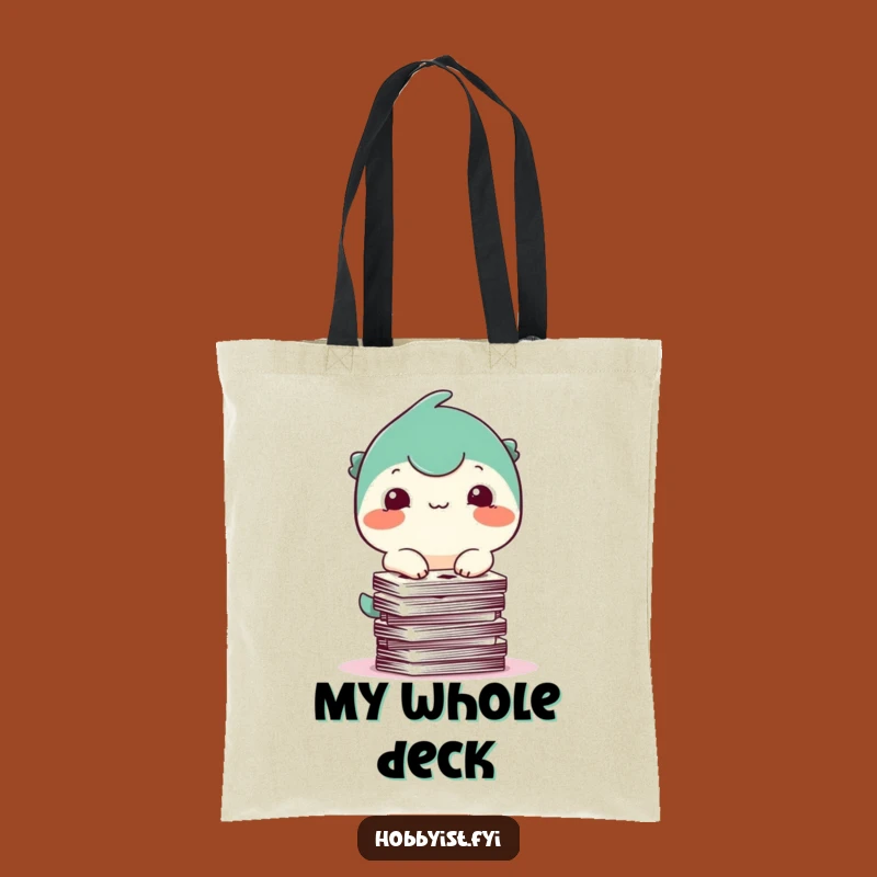 Funny Card Balancing Creature Tote Bag: Carry Your Laughs in Style!